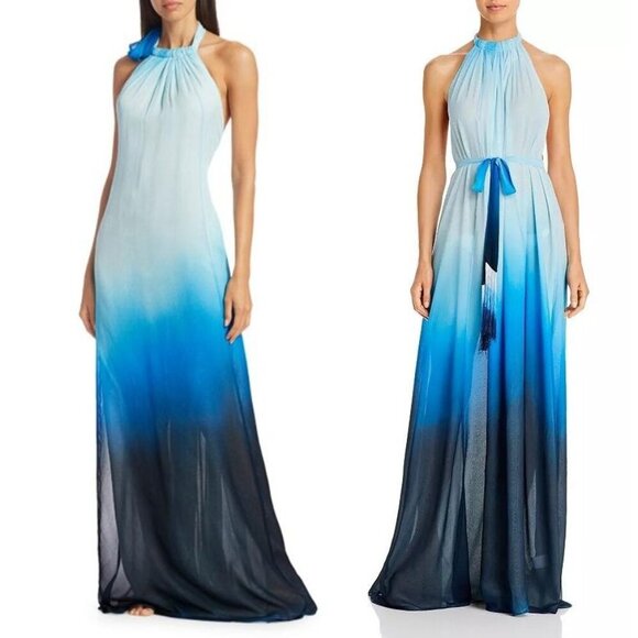 Jonathan Simkhai Dress Ombre Swim Cover-Up Maxi Blue Size S | NWT Resort Patio - Picture 1 of 13